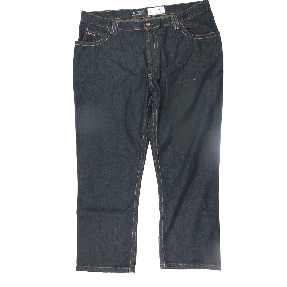 LAPCO FR Modern Straight Jeans Dark Wash Indigo 42x30 NWT